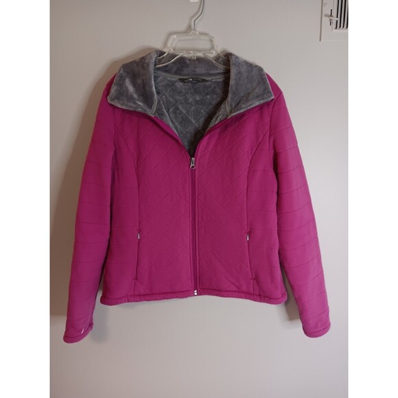 The North Face Womens Quilted Jacket Velor Inside Sz Large Pink - Picture 1 of 7